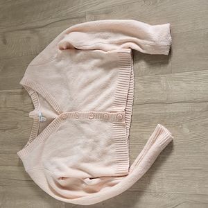 Peach cropped cardigan